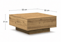 Artiso - Table basse en chêne avec tiroir