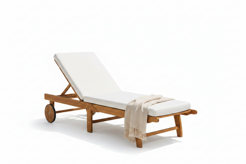 Mykonos, chaise longue en bois