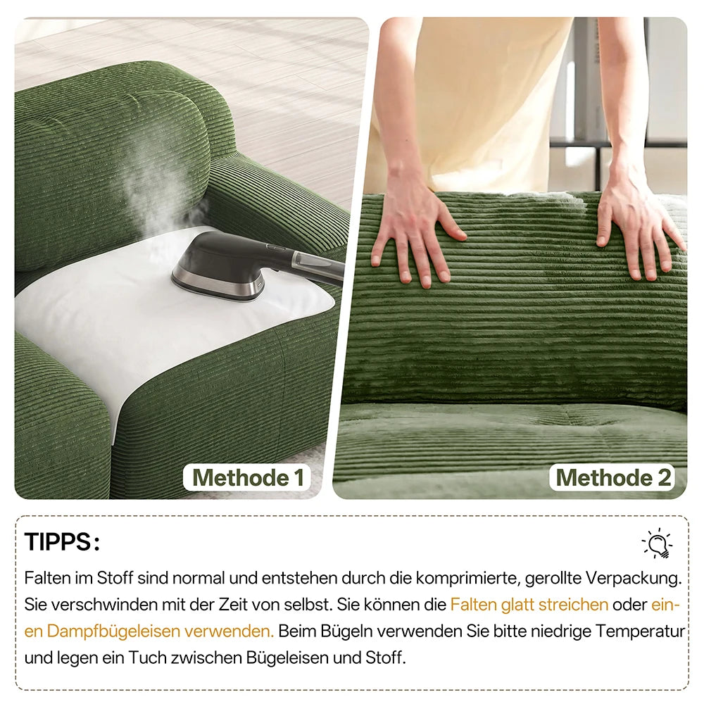 82'' Loveseat Sofa with Curved Armrests and Non-Slip Bottom, High-Elastic Upholstery, Suitable for Living Room, Bedroom