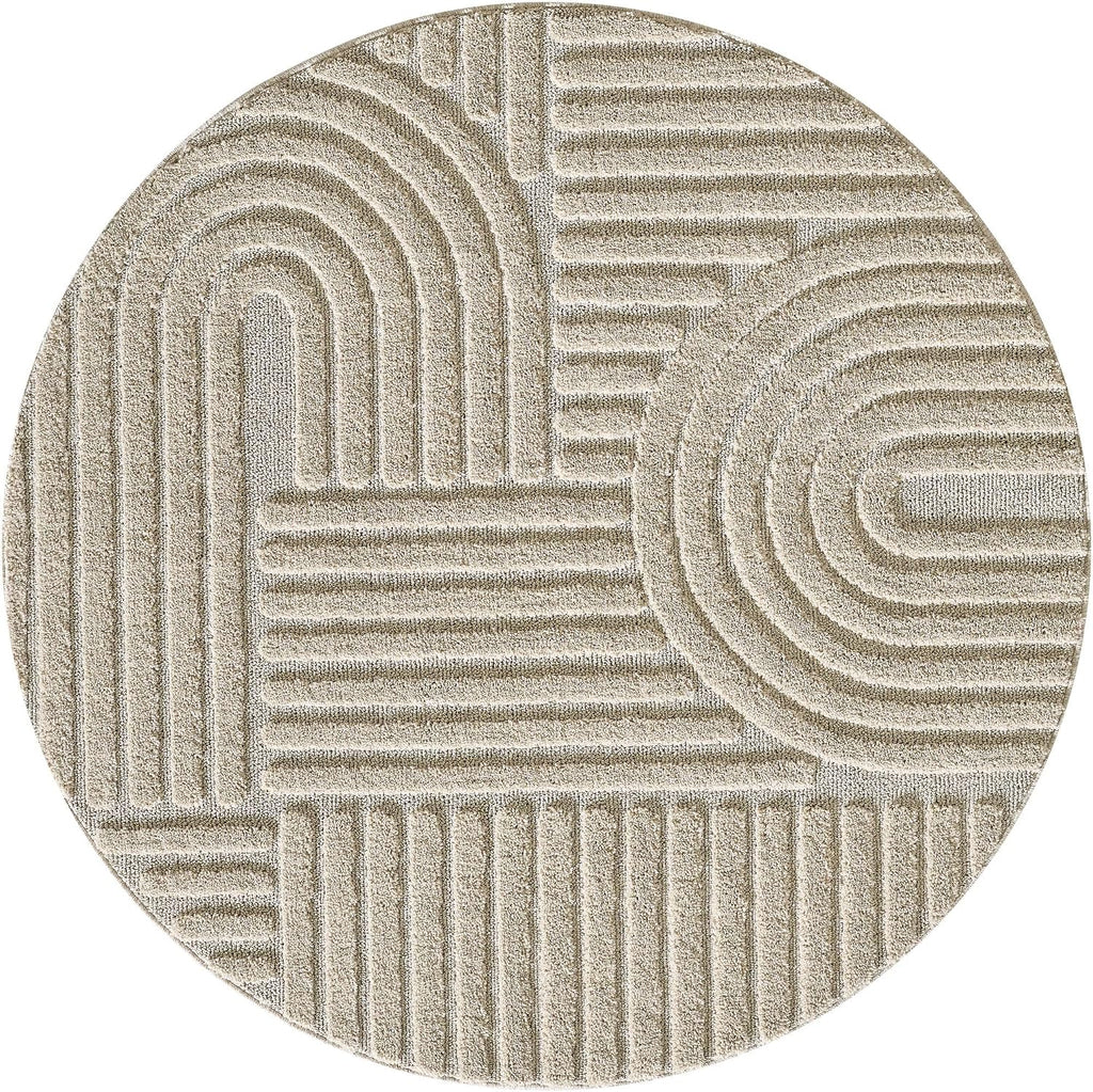 Nervura - Tapis en relief camel