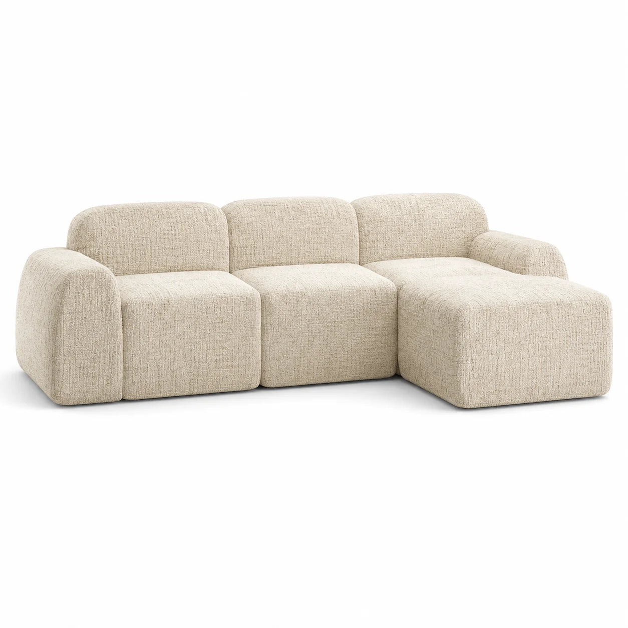 Canapé modulable Vesiona, confort moelleux en situation