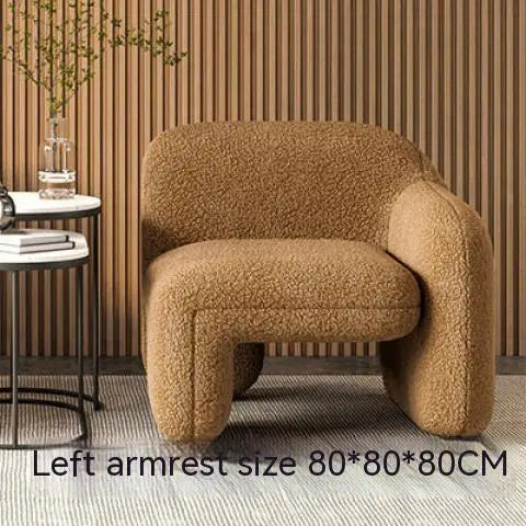 Single Sofa Light Luxury Design Sense Art Modern Living Room Balcony Leisure Area Creative Shaped Guest Table Chair Combination