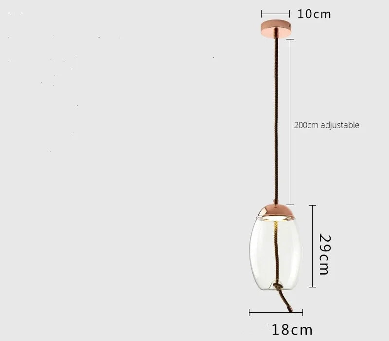 Modern Minimalist Glass Led Chandeliers Living Room Bedroom Kitchen Pendant Lamp Creative Coffee Shop Bar Lighting Decorative