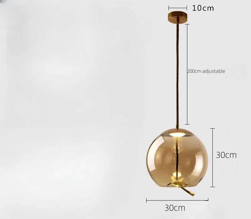 Modern Minimalist Glass Led Chandeliers Living Room Bedroom Kitchen Pendant Lamp Creative Coffee Shop Bar Lighting Decorative
