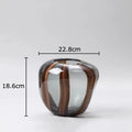 Vileta - Vase en verre strié bicolore