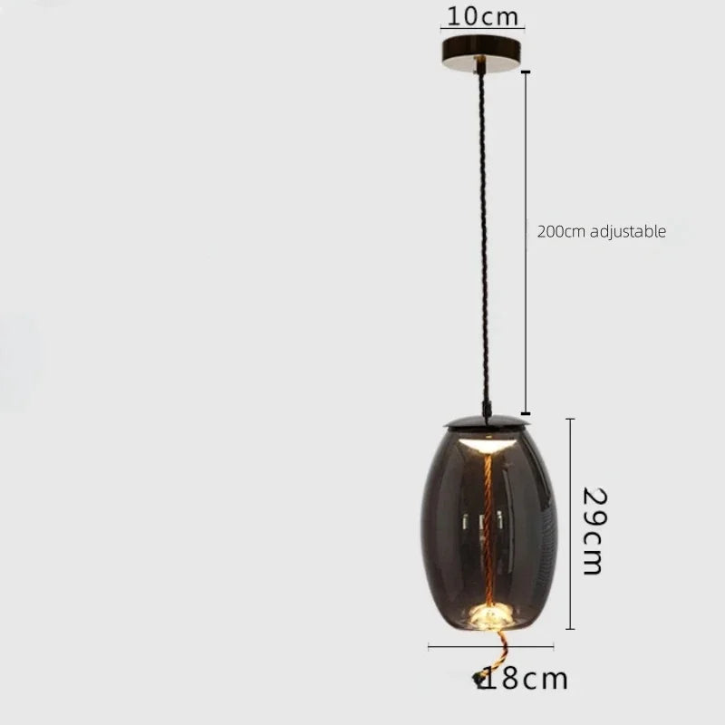 Modern Minimalist Glass Led Chandeliers Living Room Bedroom Kitchen Pendant Lamp Creative Coffee Shop Bar Lighting Decorative
