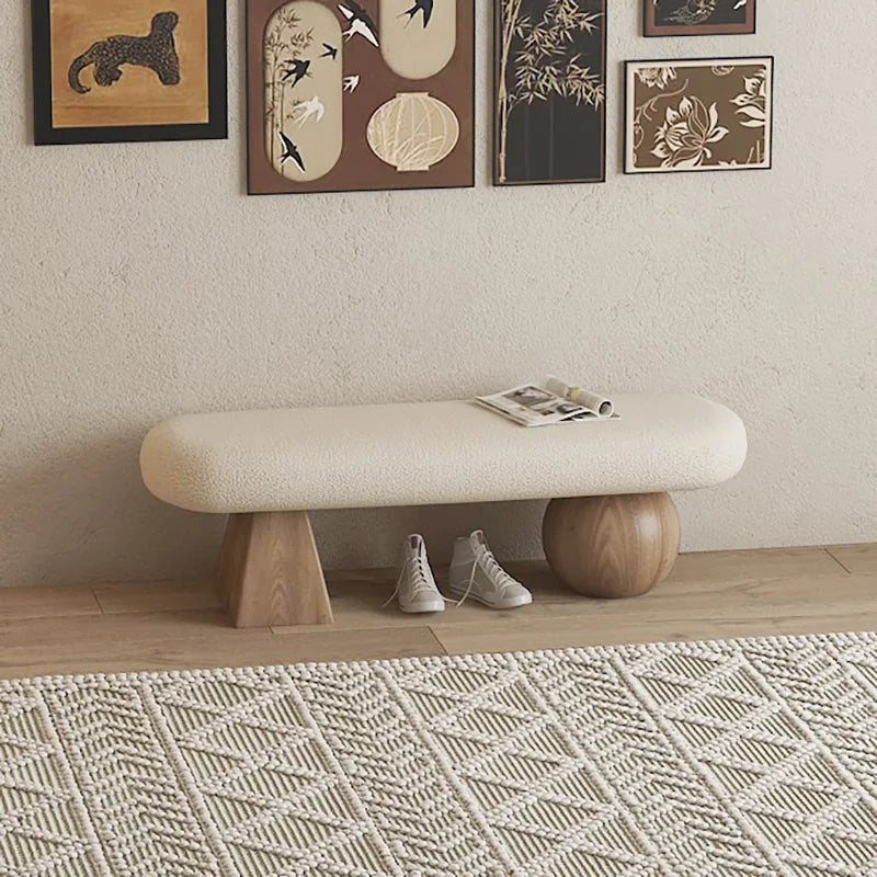 Nordic Shoe Bench Home Entrance Hall Shoe Bench Bedroom Simple Bed End Benches Modern Light Luxury Living Room Leisure Benches