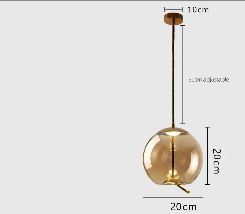 Modern Minimalist Glass Led Chandeliers Living Room Bedroom Kitchen Pendant Lamp Creative Coffee Shop Bar Lighting Decorative