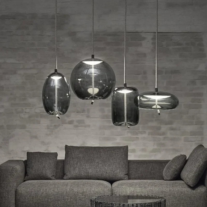 Modern Minimalist Glass Led Chandeliers Living Room Bedroom Kitchen Pendant Lamp Creative Coffee Shop Bar Lighting Decorative