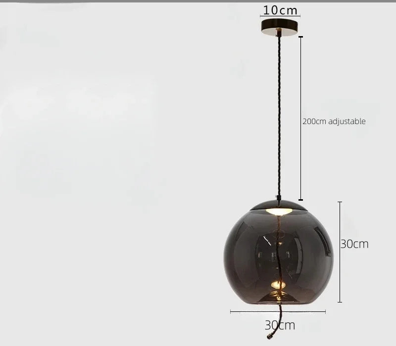 Modern Minimalist Glass Led Chandeliers Living Room Bedroom Kitchen Pendant Lamp Creative Coffee Shop Bar Lighting Decorative