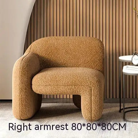 Single Sofa Light Luxury Design Sense Art Modern Living Room Balcony Leisure Area Creative Shaped Guest Table Chair Combination