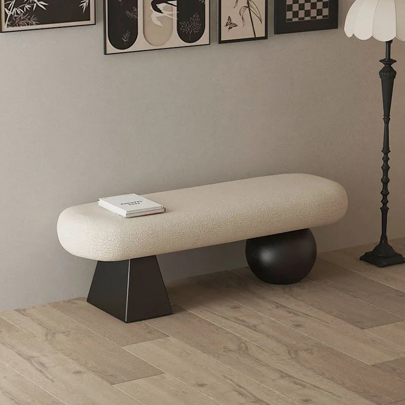 Nordic Shoe Bench Home Entrance Hall Shoe Bench Bedroom Simple Bed End Benches Modern Light Luxury Living Room Leisure Benches