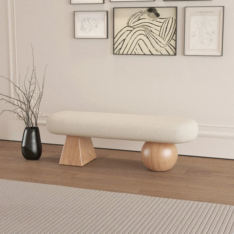 Nordic Shoe Bench Home Entrance Hall Shoe Bench Bedroom Simple Bed End Benches Modern Light Luxury Living Room Leisure Benches