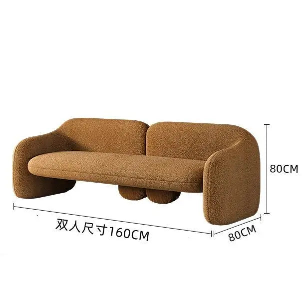 Single Sofa Light Luxury Design Sense Art Modern Living Room Balcony Leisure Area Creative Shaped Guest Table Chair Combination