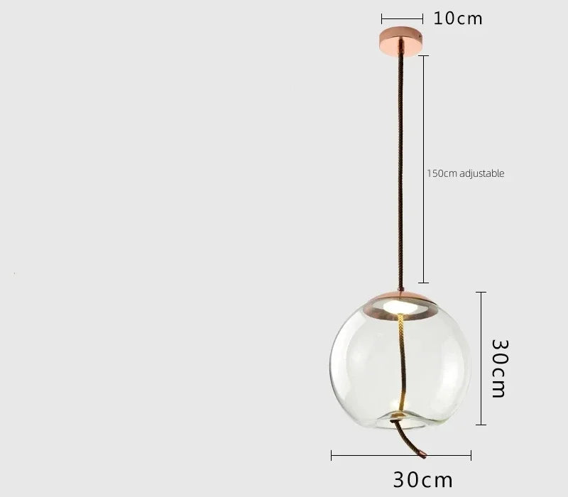 Modern Minimalist Glass Led Chandeliers Living Room Bedroom Kitchen Pendant Lamp Creative Coffee Shop Bar Lighting Decorative
