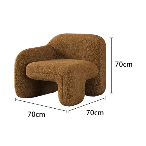 Single Sofa Light Luxury Design Sense Art Modern Living Room Balcony Leisure Area Creative Shaped Guest Table Chair Combination
