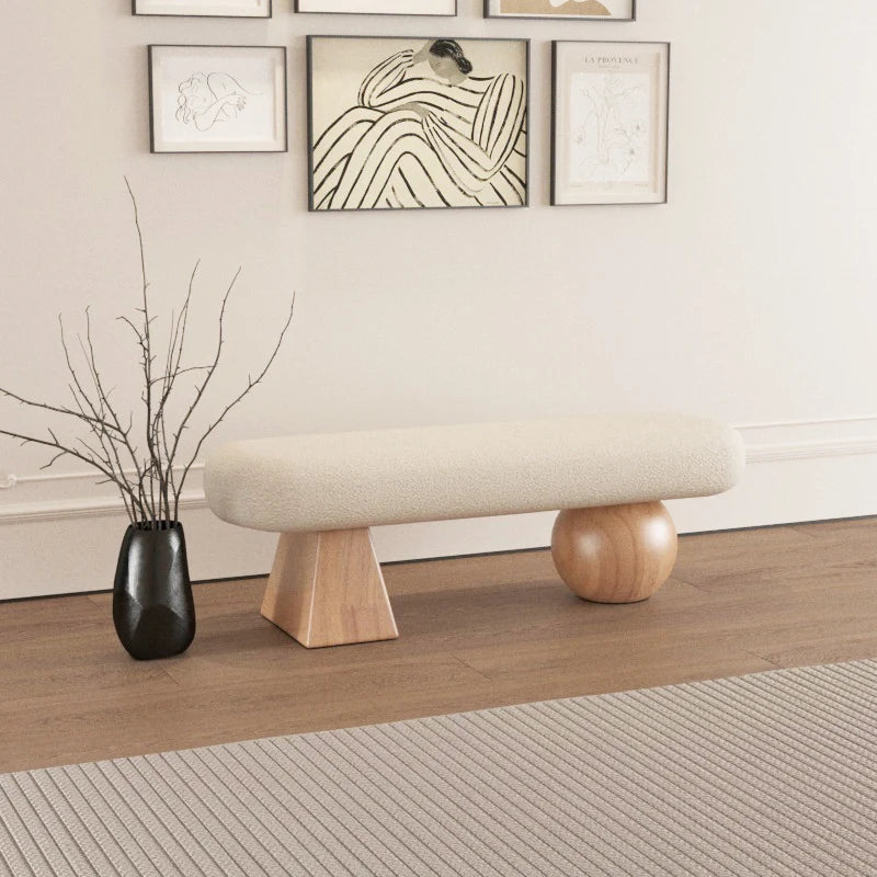Nordic Shoe Bench Home Entrance Hall Shoe Bench Bedroom Simple Bed End Benches Modern Light Luxury Living Room Leisure Benches