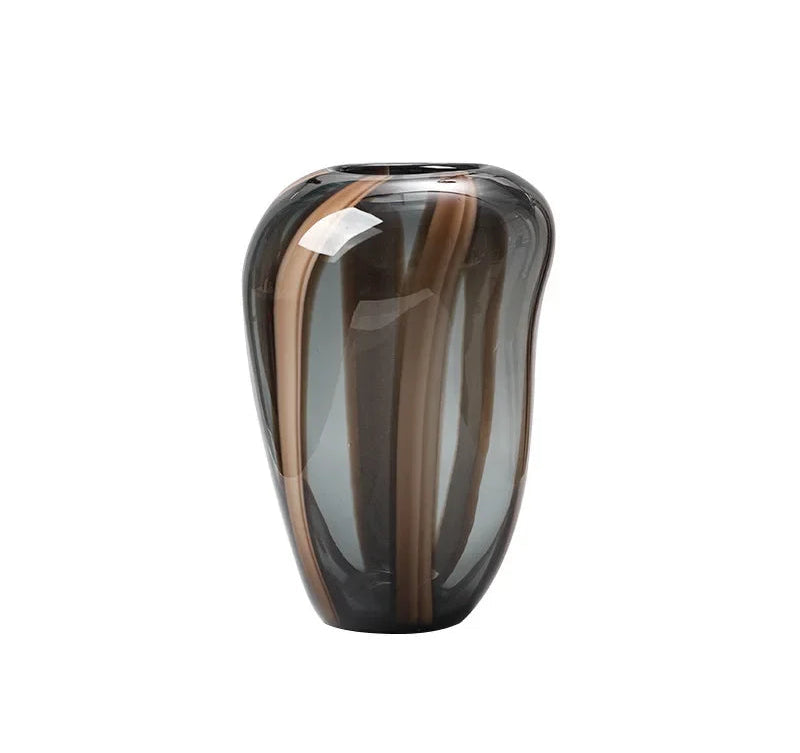 Vase en verre strié bicolore - Vileta