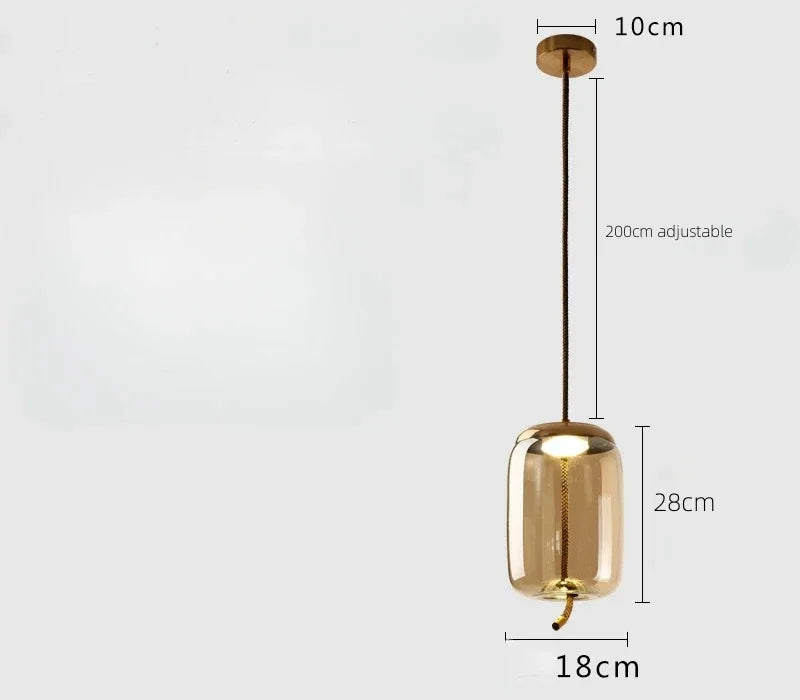 Modern Minimalist Glass Led Chandeliers Living Room Bedroom Kitchen Pendant Lamp Creative Coffee Shop Bar Lighting Decorative