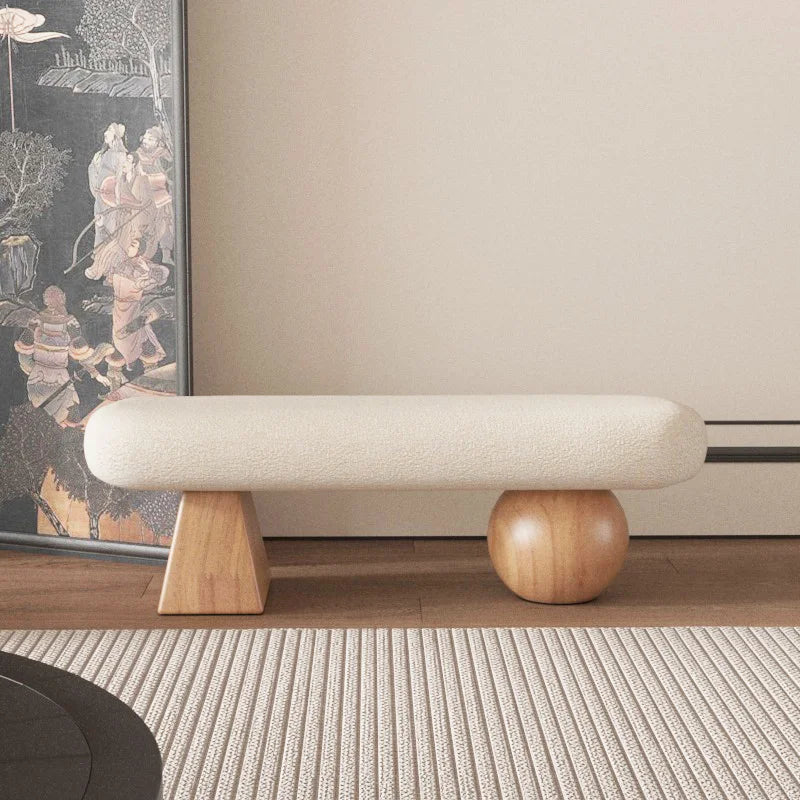 Nordic Shoe Bench Home Entrance Hall Shoe Bench Bedroom Simple Bed End Benches Modern Light Luxury Living Room Leisure Benches