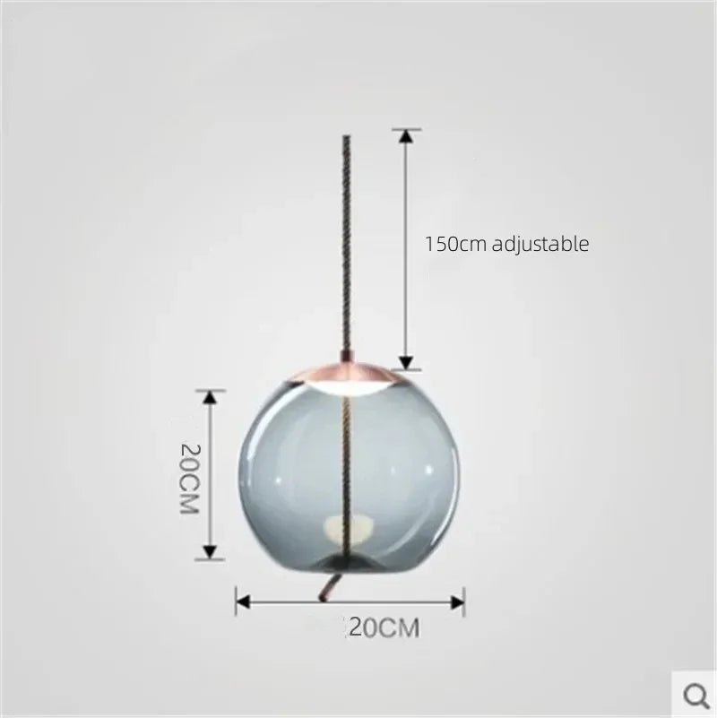 Modern Minimalist Glass Led Chandeliers Living Room Bedroom Kitchen Pendant Lamp Creative Coffee Shop Bar Lighting Decorative