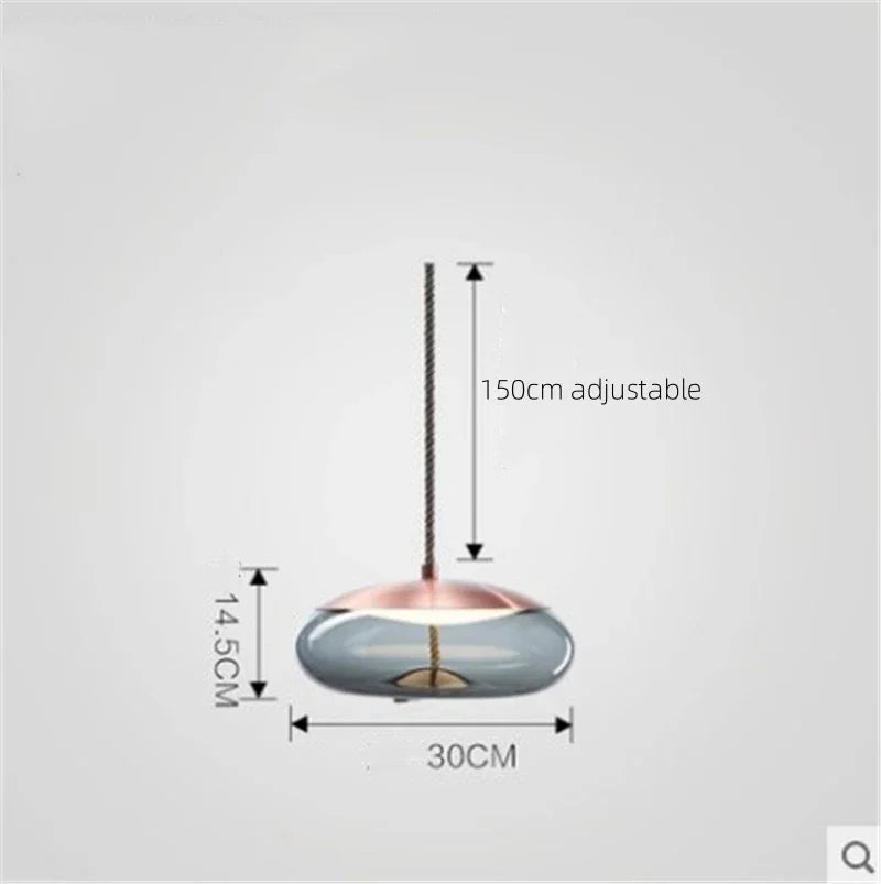 Modern Minimalist Glass Led Chandeliers Living Room Bedroom Kitchen Pendant Lamp Creative Coffee Shop Bar Lighting Decorative
