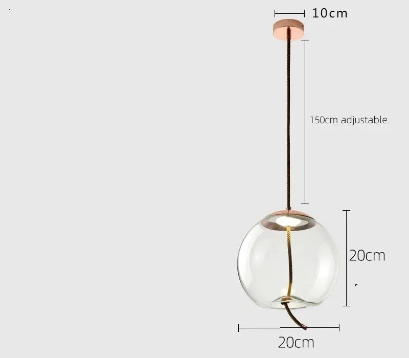Modern Minimalist Glass Led Chandeliers Living Room Bedroom Kitchen Pendant Lamp Creative Coffee Shop Bar Lighting Decorative