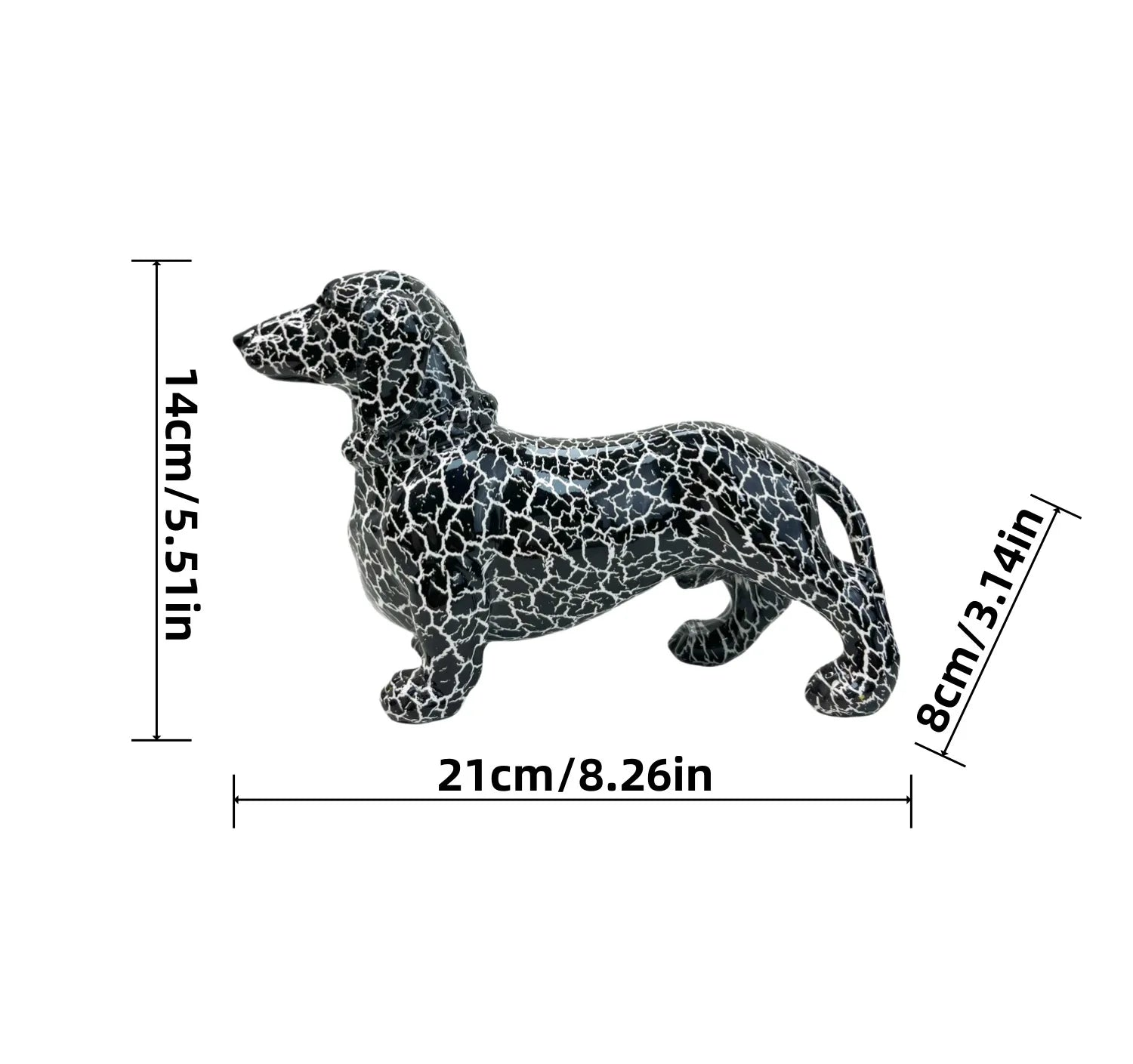 Teckel BALMHA - Figurine Teckel, finition irisée