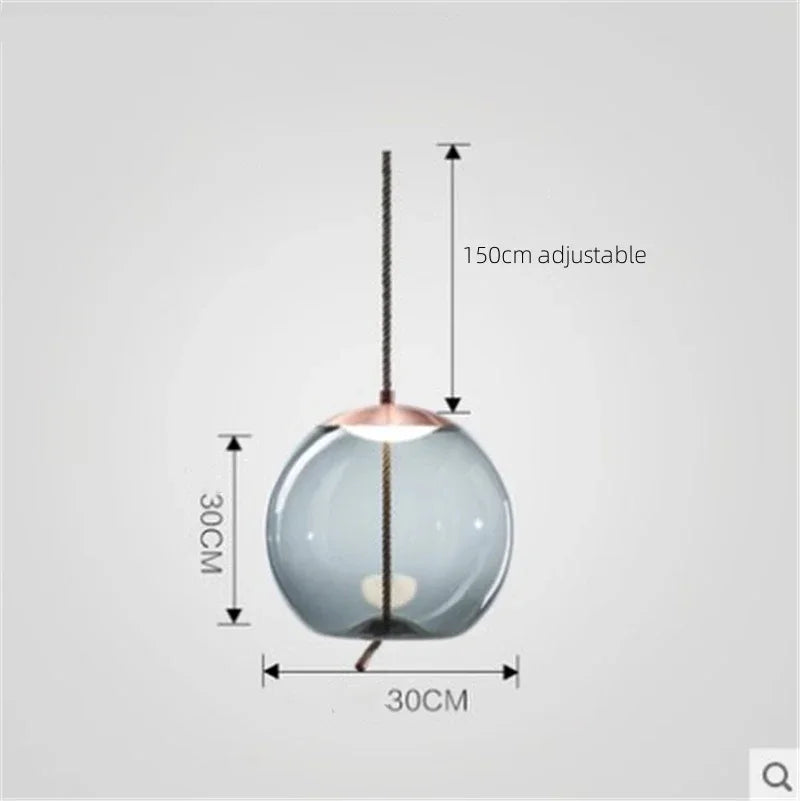 Modern Minimalist Glass Led Chandeliers Living Room Bedroom Kitchen Pendant Lamp Creative Coffee Shop Bar Lighting Decorative