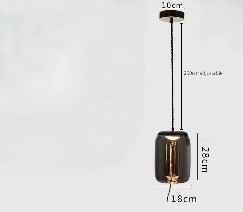 Modern Minimalist Glass Led Chandeliers Living Room Bedroom Kitchen Pendant Lamp Creative Coffee Shop Bar Lighting Decorative
