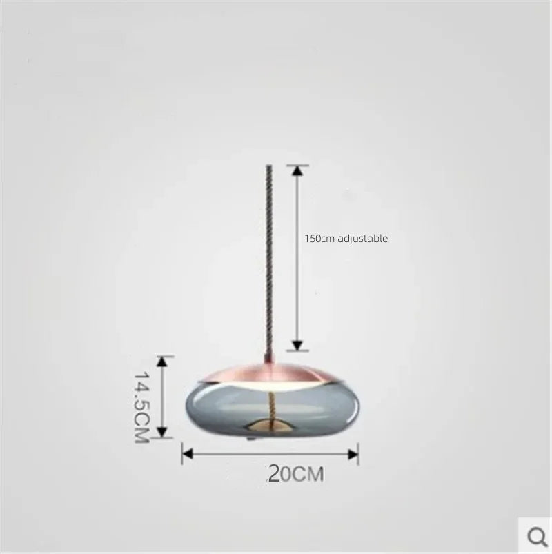 Modern Minimalist Glass Led Chandeliers Living Room Bedroom Kitchen Pendant Lamp Creative Coffee Shop Bar Lighting Decorative