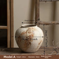 Wabi Sabi Style Ceramic Vase Decorative Unique Speckled Texture Flower Pot Matte Texture Classical Beauty Ceramic Flower Jars