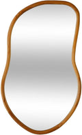 Bëlir, miroir mural organique avec cadre en bois naturel – vue d’ensemble