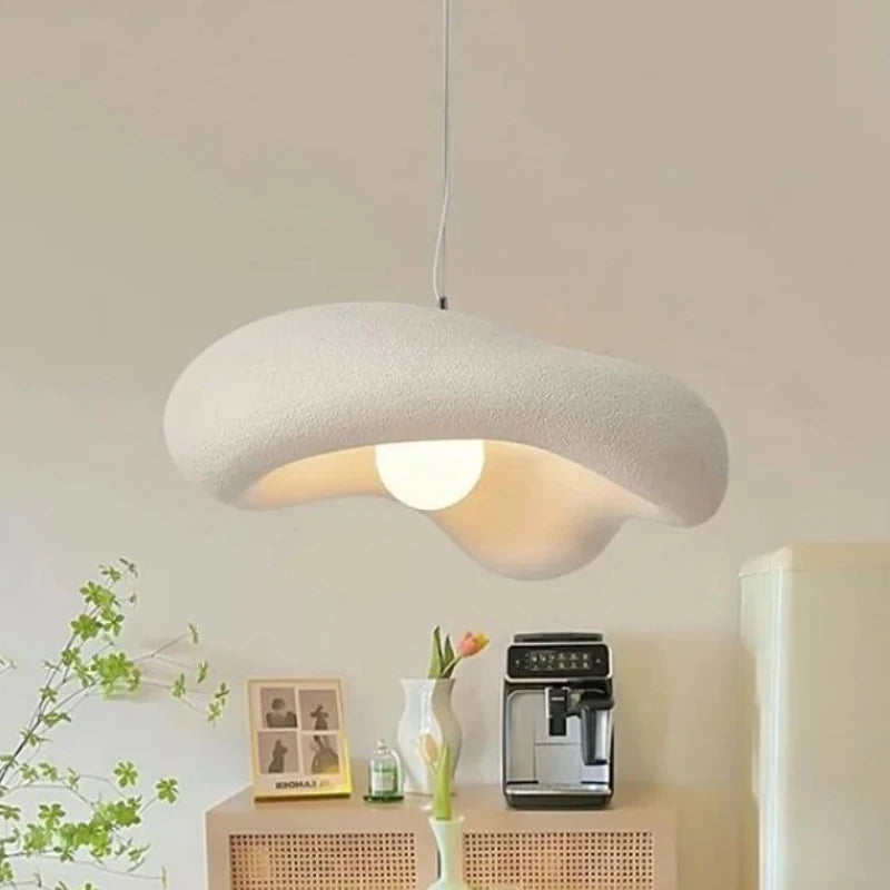 Corailya, suspension LED organique finition crème – vue d’ensemble