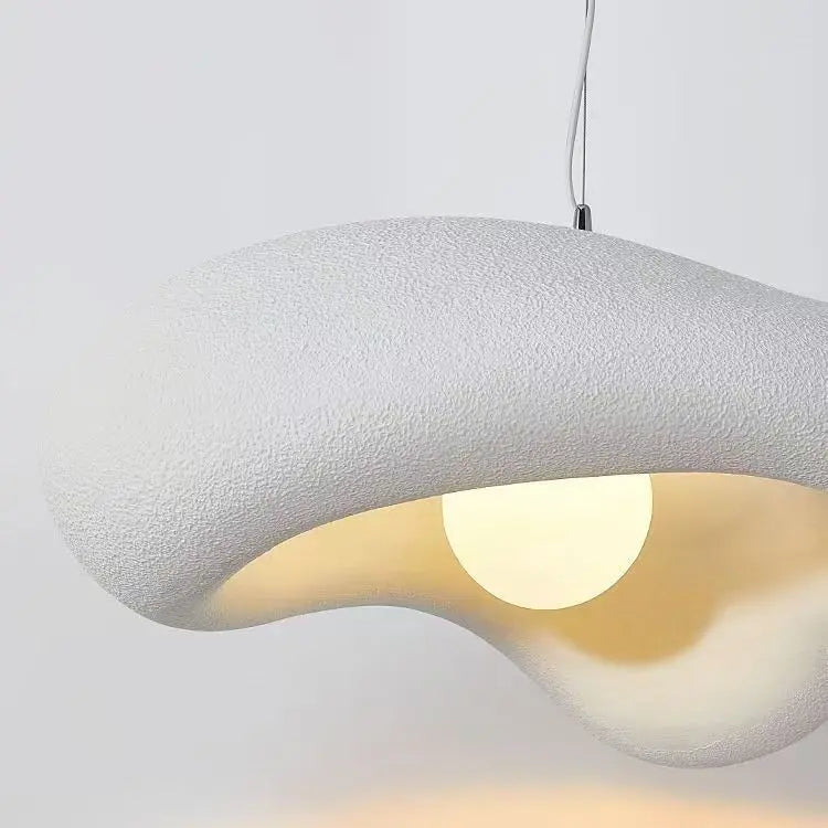 Corailya, suspension LED organique finition crème – vue des proportions du produit