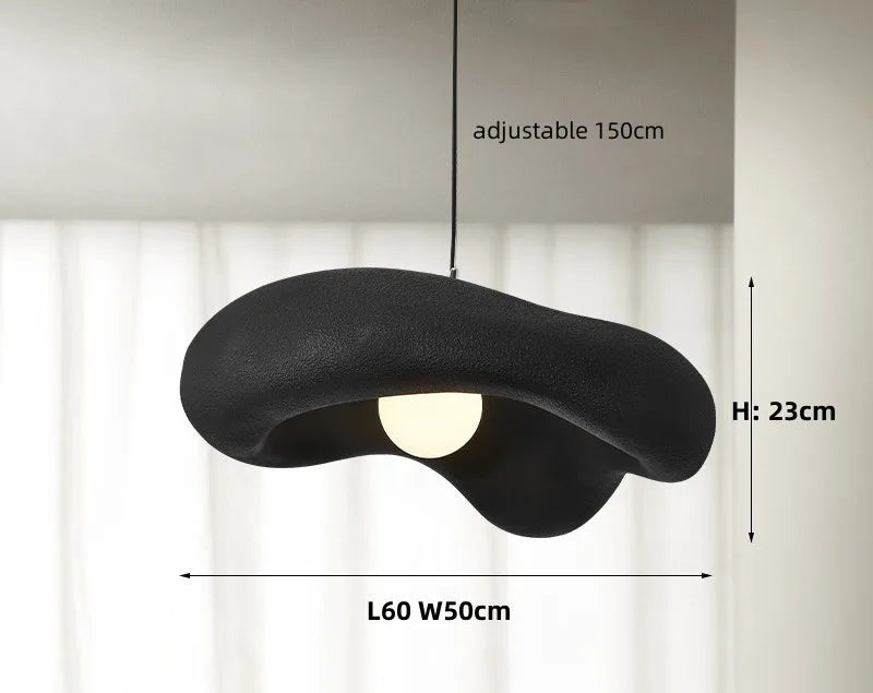 Corailya, suspension LED organique finition crème – vue complémentaire du produit