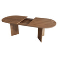 Extendable Dining Table 140/180 X 90 Cm with Rounded Corners, MDF, Walnut Color, Seats 6-8