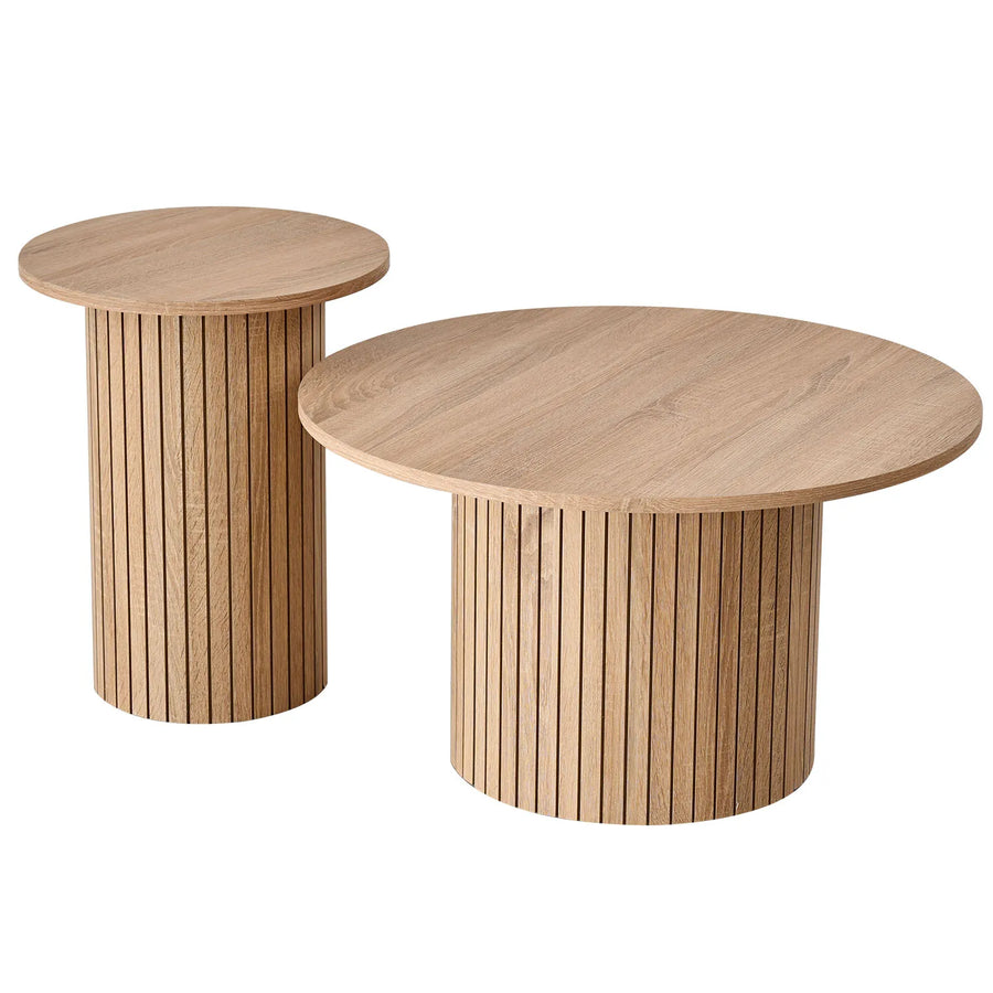 Deux tables basses rondes - Double Lotus