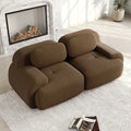82'' Loveseat Sofa with Curved Armrests and Non-Slip Bottom, High-Elastic Upholstery, Suitable for Living Room, Bedroom