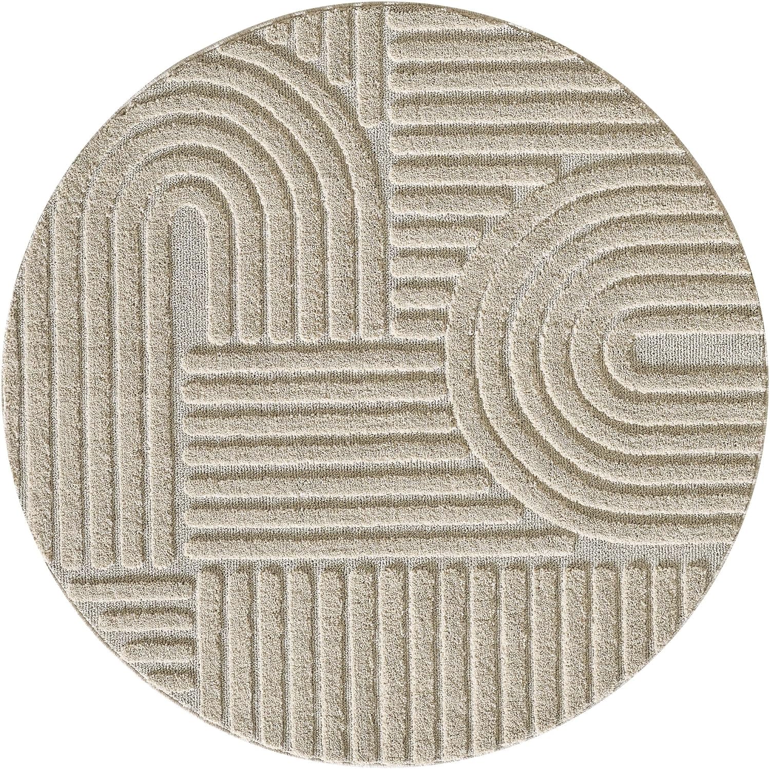 Nervura, tapis camel texturé en relief – vue d’ensemble