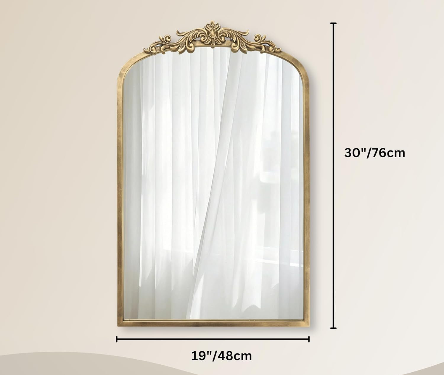 Parisia, miroir mural vintage avec cadre ouvragé – détail du produit