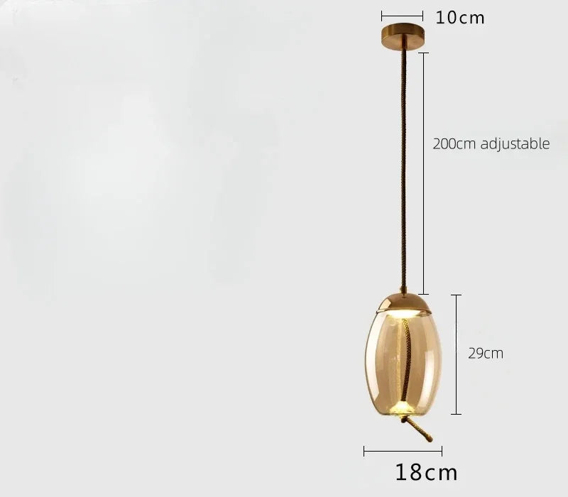 Verra, suspension LED minimaliste en verre – détail du produit
